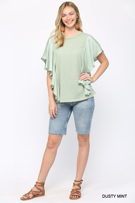 FLY AWAY WITH ME TOP - DUSTY MINT