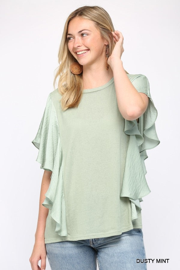 FLY AWAY WITH ME TOP - DUSTY MINT