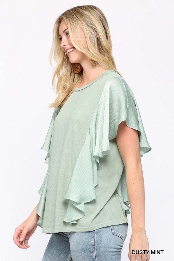 FLY AWAY WITH ME TOP - DUSTY MINT