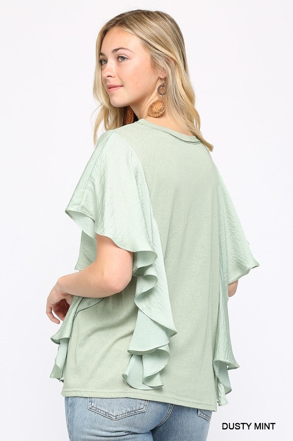 FLY AWAY WITH ME TOP - DUSTY MINT